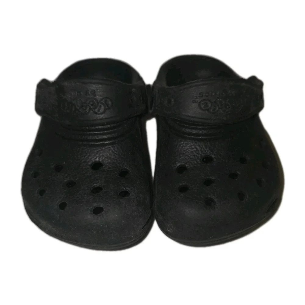 Crocs Jibbitz  Black Slip On Shoe Size XXSmall Kids Child 4/5